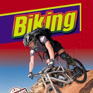 A book cover showing a picture of a mountain biker going down a hill