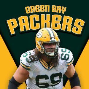 A book cover showing a Green Bay football player