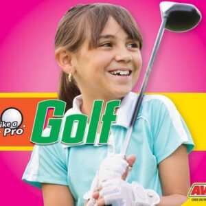 A book cover showing a young girl holding a golf club