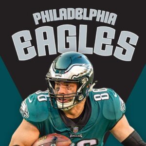 A book cover showing a Philadelphia football player holding a ball