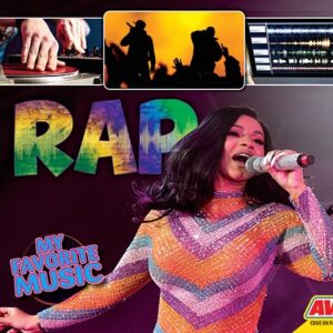 A book cover showing a rap artist singing