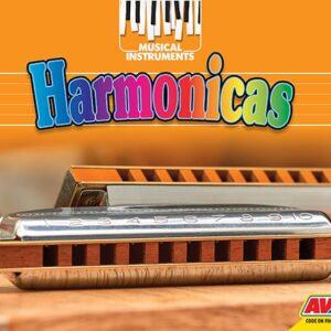 A book cover showing two harmonicas