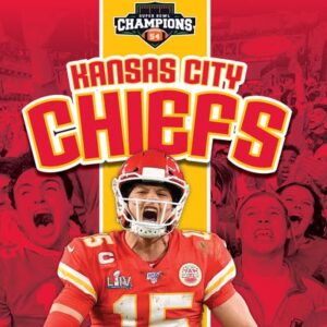 A book cover showing a picture of Patrick Mahomes playing football