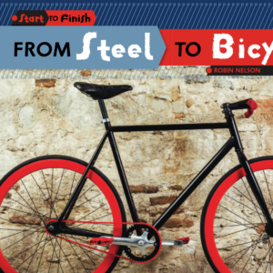 A book cover with a picture of a red and black bicycle