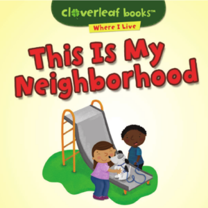 A book cover with a illustration of kids on a playground