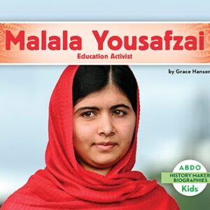 A book cover with a photo of Malala