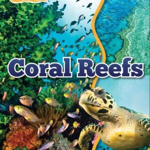 A book cover showing a coral reef with a sea turtle swimming