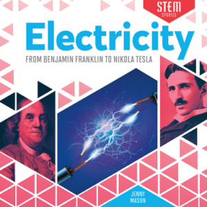 A book cover showing portraits of Benjamin Franklin and Nikola Tesla