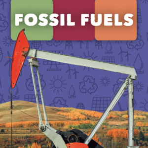 A book cover showing an oil drill in a field