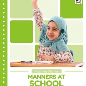 Book cover showing a girl raising her hand at school