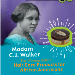 A book cover with a picture of Walker and a hair product