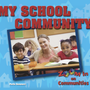 A. book cover with a picture of students and a teacher in a classroom