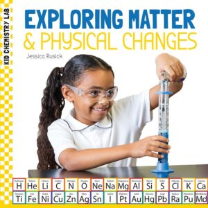 A book cover showing a girl doing a science experiment and looking at a measurement device
