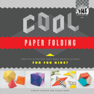 A book cover showing different paper folding patterns