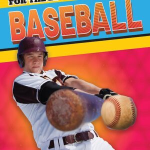 A book cover showing a baseball player swinging a bat and hitting a ball
