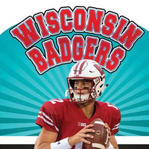 A book cover showing a Wisconsin football player