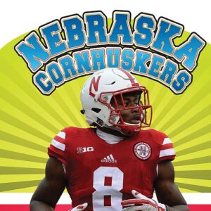 A book cover showing a Nebraska football player