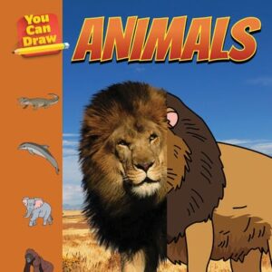 A book cover showing a drawing of a realistic lion