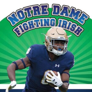A book cover showing a Notre Dame football player