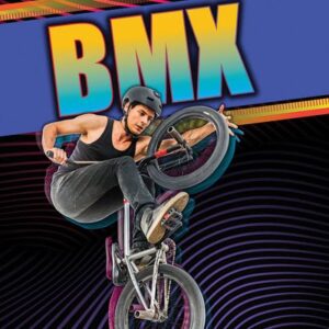 A book cover with a picture of a BMX rider doing a trick in the air