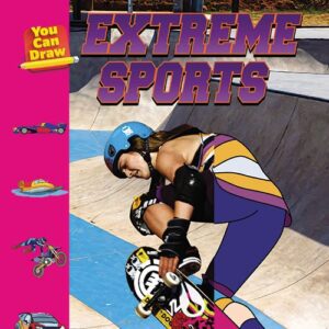 A book cover showing a girl skateboarding and a drawing of her