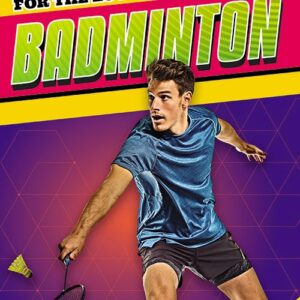 A book cover showing a man playing badmiton