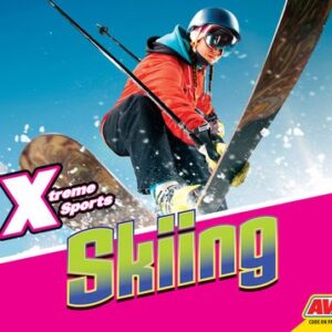 A book cover showing a person skiing