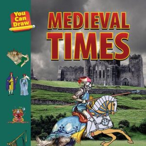 A book cover showing a knight drawing with a castle