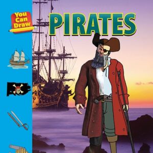 A book cover showing a drawing of a pirate and ship