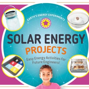 A book cover showing a girl with several craft and engineer supplies