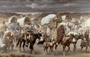 Painting depicting the Trail of Tears