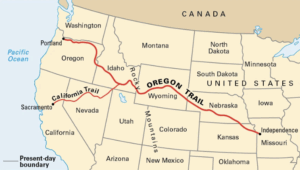 Map of the Oregon Trail