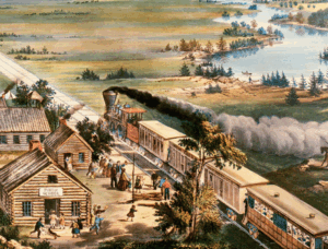 Painting of an area taken by colonists