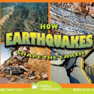 Book cover showing four pictures of large earthquakes