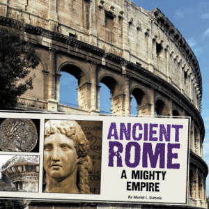 Book cover showing the Roman Colosseum