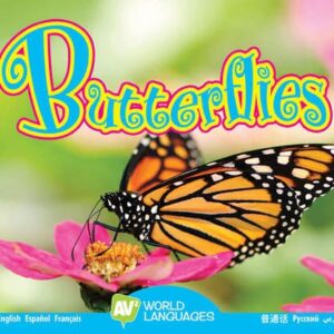 Book cover showing a monarch butterfly on a pink flower