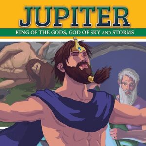Book cover showing a cartoon of the god Jupiter
