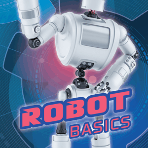 Book cover showing a robot
