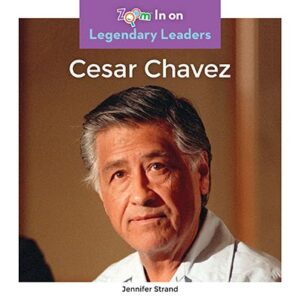 Book cover showing a portrait of Cesar Chavez