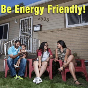 Book cover showing a family sitting outside a house