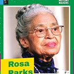 Book cover showing a photo of Rosa Parks