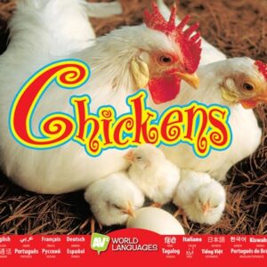 Book cover showing a rooster and chicken with baby chicks