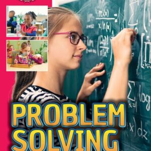 Book cover showing a girl solving an equation on a board