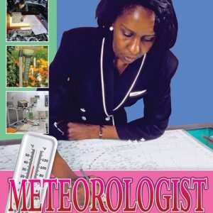 Book cover showing a meteorologist looking at a map