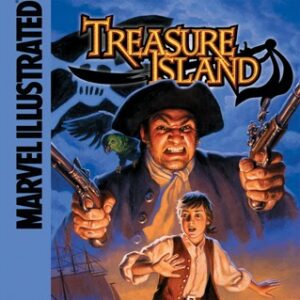 Book cover showing a pirate and a person running away