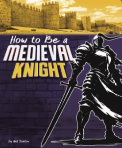 Book cover showing a knight in black armor