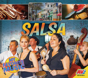 A book cover showing salsa dancers