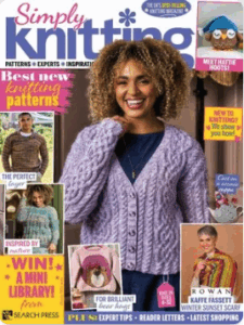 Magazine cover showing knitting projects