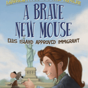Cartoon book cover showing a mouse in front of the Statue of Liberty