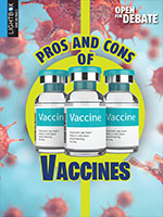 Book cover showing three vaccine vials